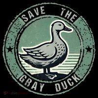 Save The Gray Duck Drawstring Bag thumb 2