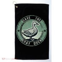 Save The Gray Duck Golf Towel thumb 0