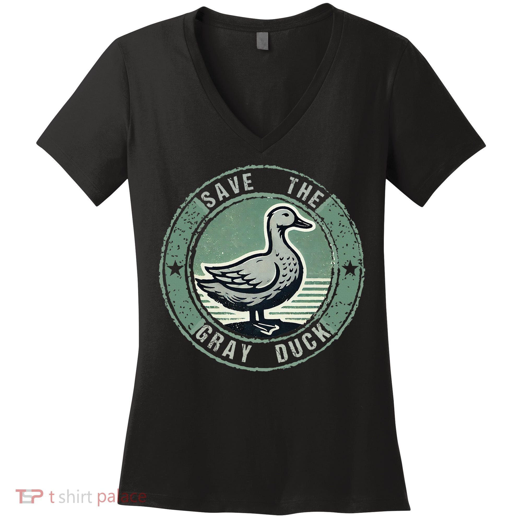 Save The Gray Duck Women's V-Neck T-Shirt