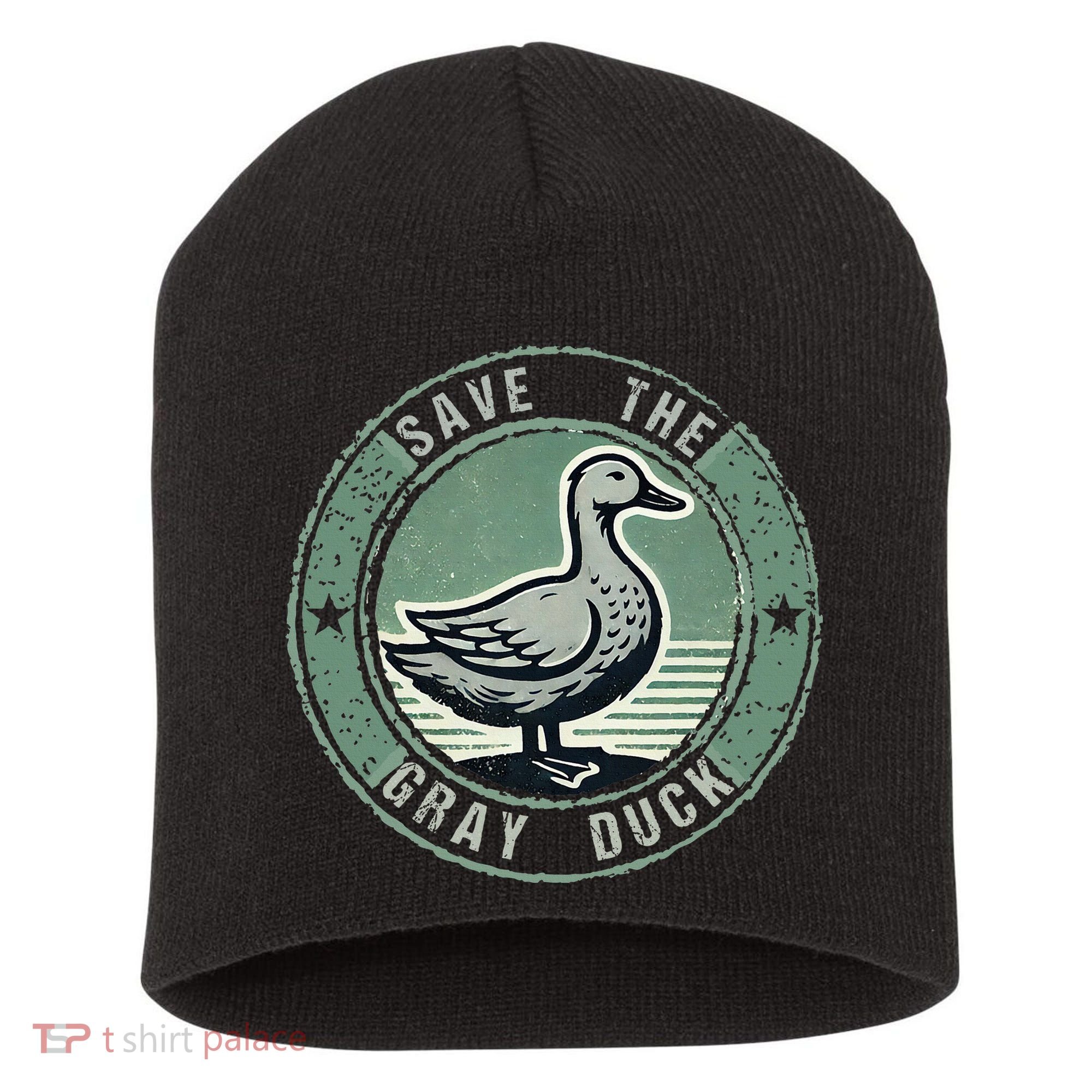Save The Gray Duck Short Acrylic Beanie