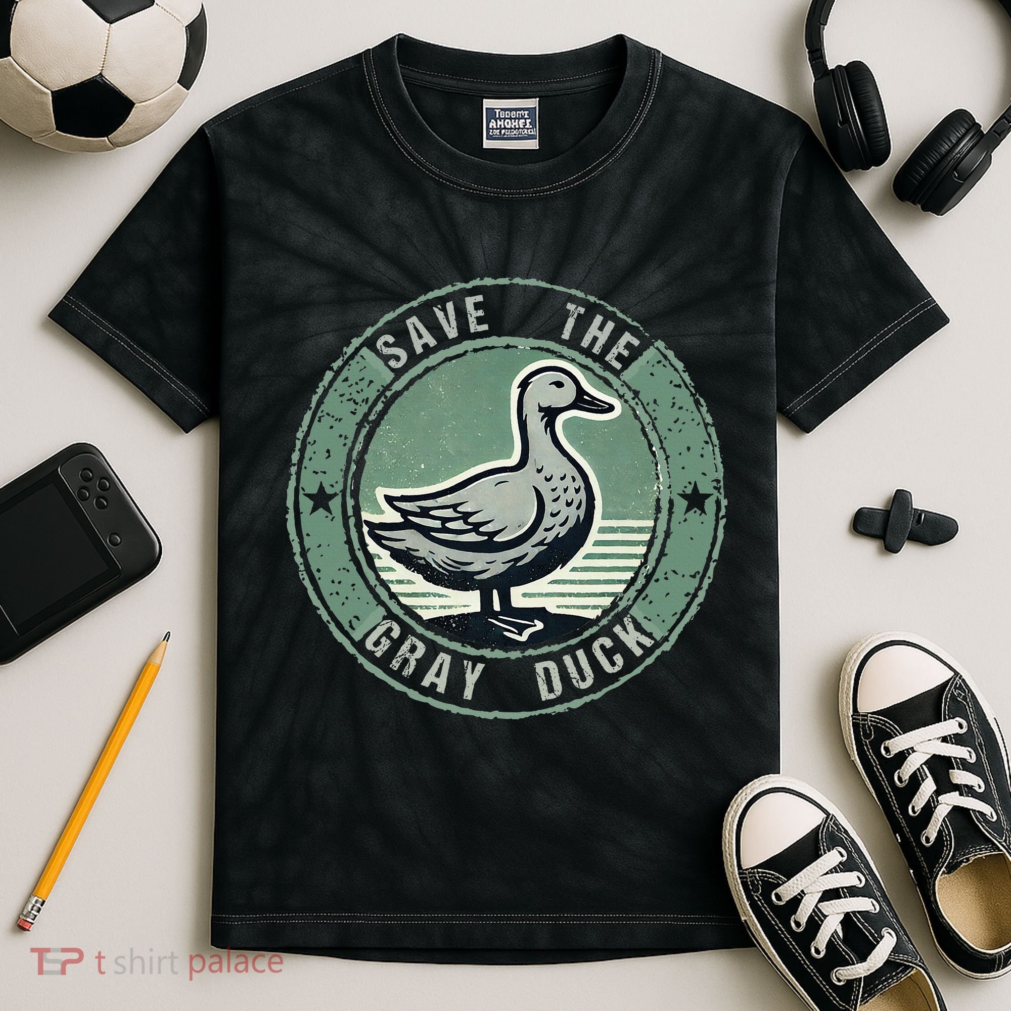 Save The Gray Duck Kids Tie-Dye T-Shirt