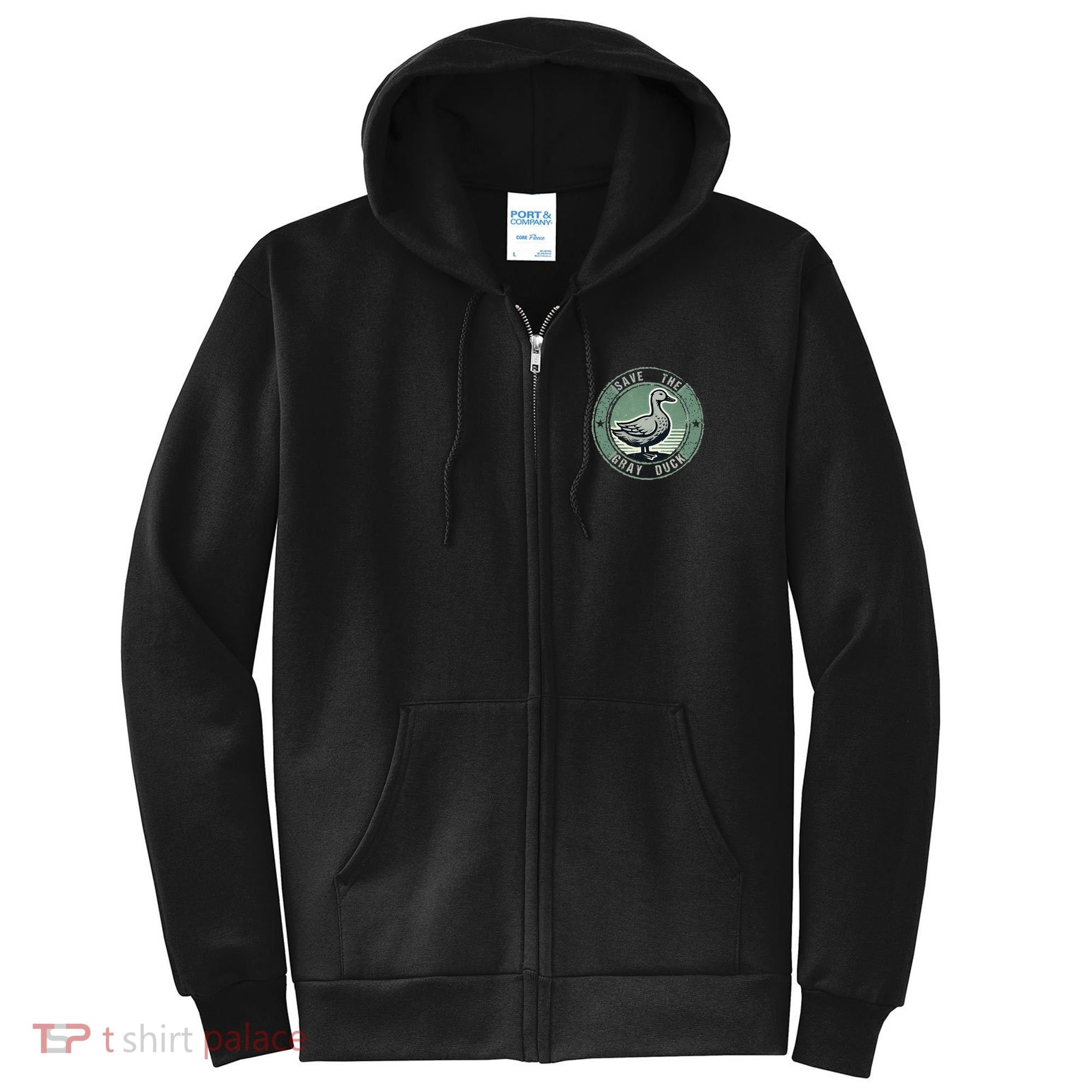 Save The Gray Duck Full Zip Hoodie