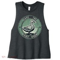 Save The Gray Duck Women's Racerback Cropped Tank thumb 0
