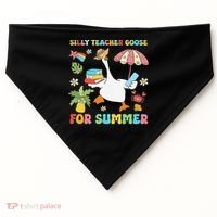 Silly Teacher Goose On The Loose Summer USA-Made Doggie Bandana thumb 0