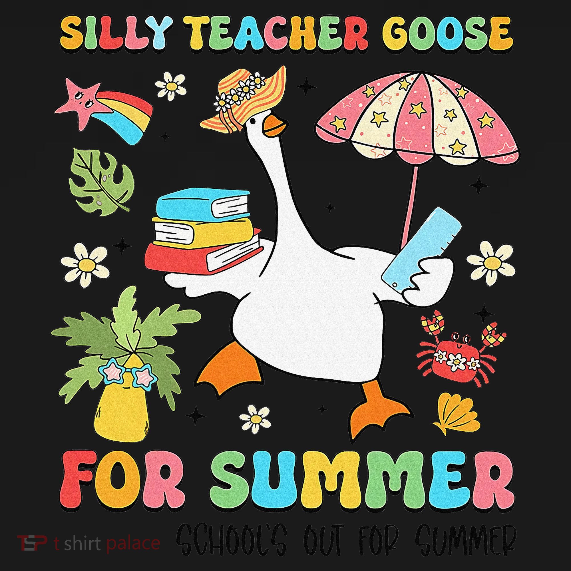 Silly Teacher Goose On The Loose Summer Apron