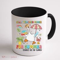 Silly Teacher Goose On The Loose Summer Coffee Mug thumb 1