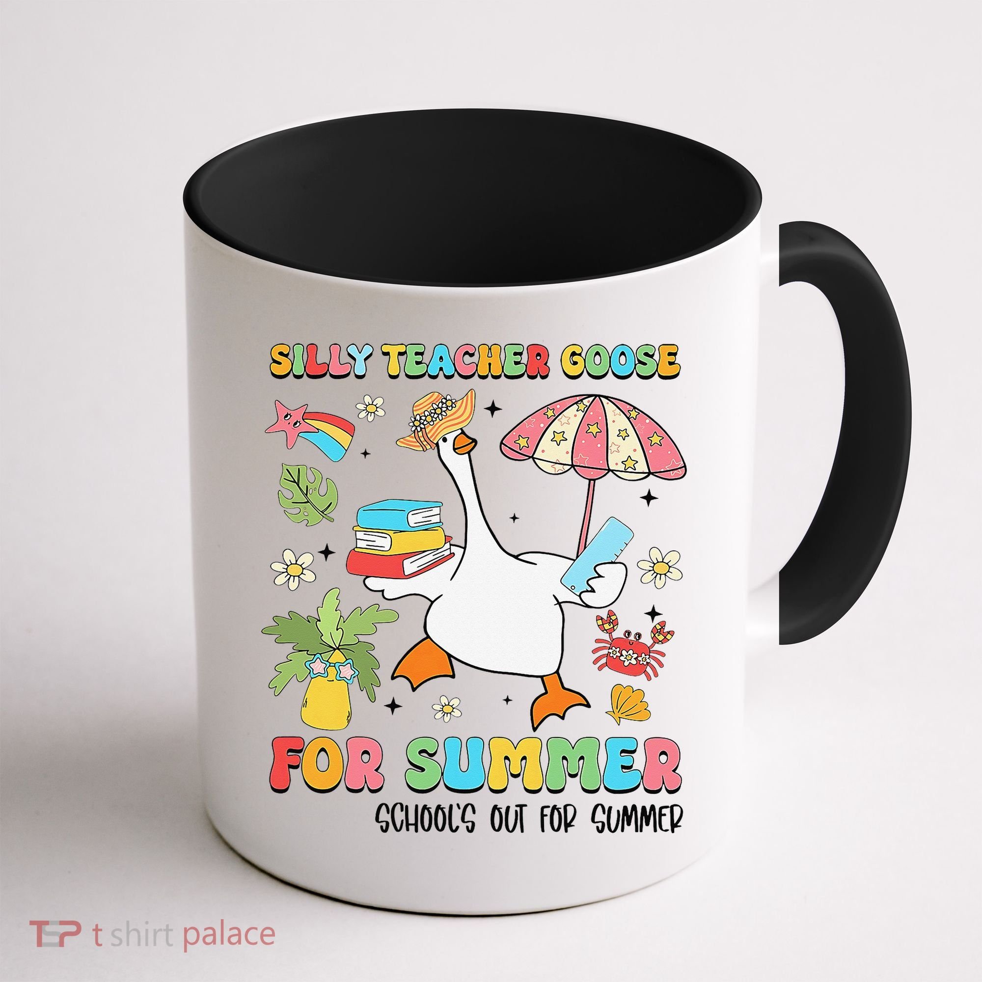 Silly Teacher Goose On The Loose Summer Coffee Mug