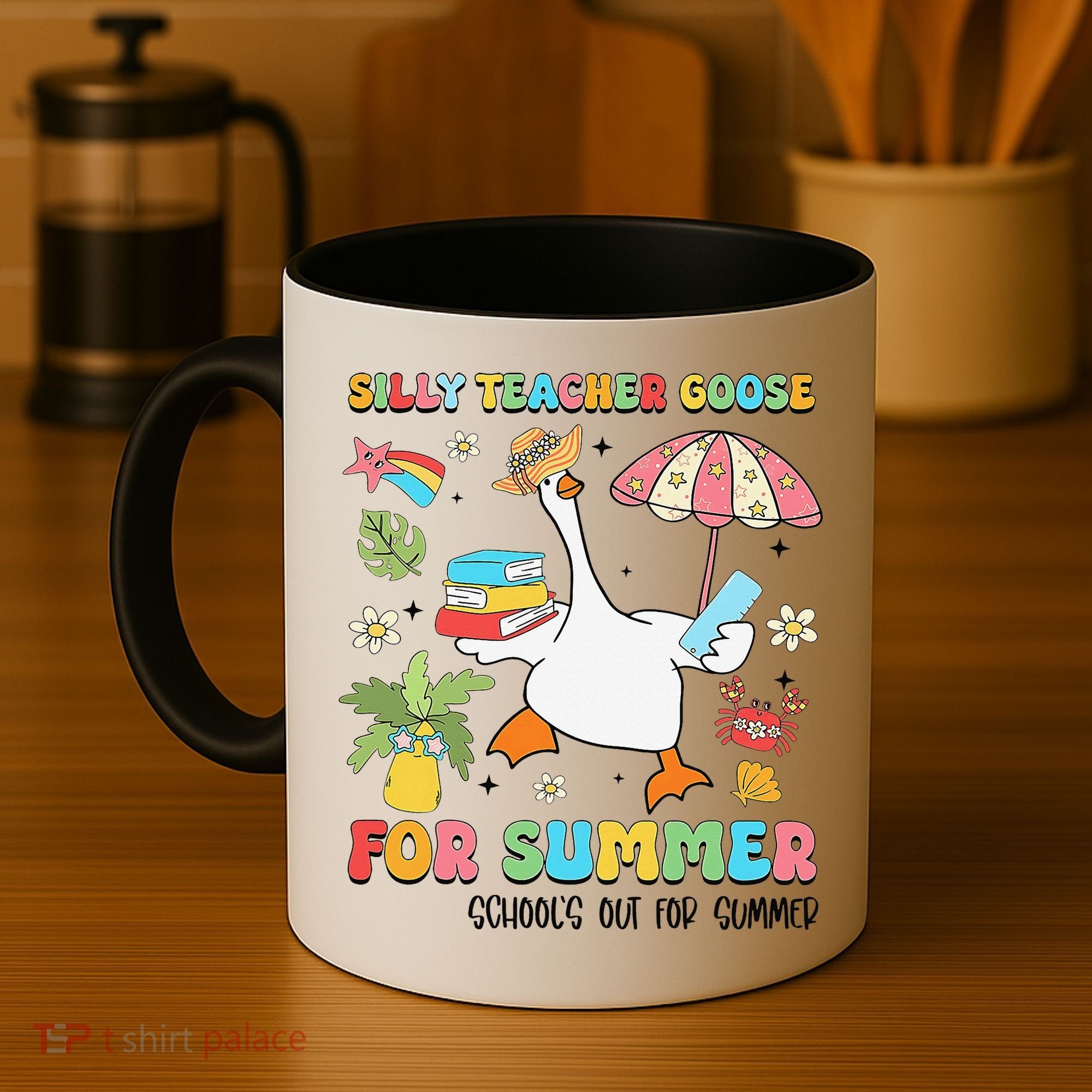 Silly Teacher Goose On The Loose Summer Coffee Mug