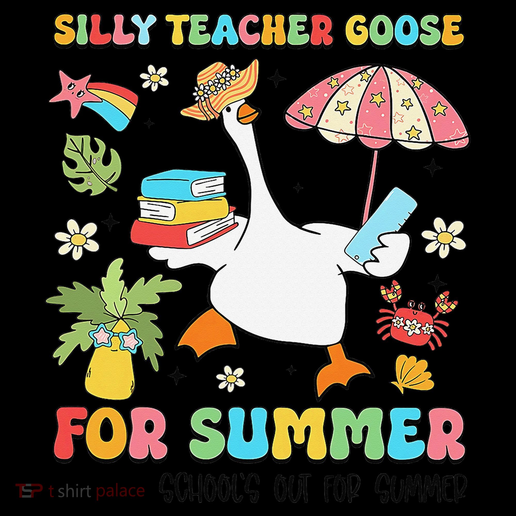 Silly Teacher Goose On The Loose Summer Women's Hoodie