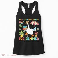 Silly Teacher Goose On The Loose Summer Women's Tank Top thumb 0