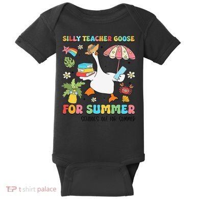 Silly Teacher Goose On The Loose Summer Baby Bodysuit