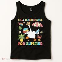 Silly Teacher Goose On The Loose Summer Tank Top thumb 2