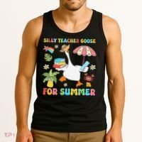 Silly Teacher Goose On The Loose Summer Tank Top thumb 3