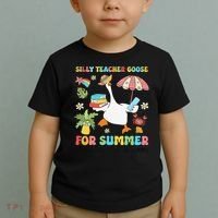Silly Teacher Goose On The Loose Summer Toddler T-Shirt thumb 2