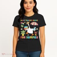 Silly Teacher Goose On The Loose Summer Women's T-Shirt thumb 4