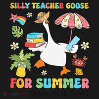 Silly Teacher Goose On The Loose Summer Women's T-Shirt thumb 6