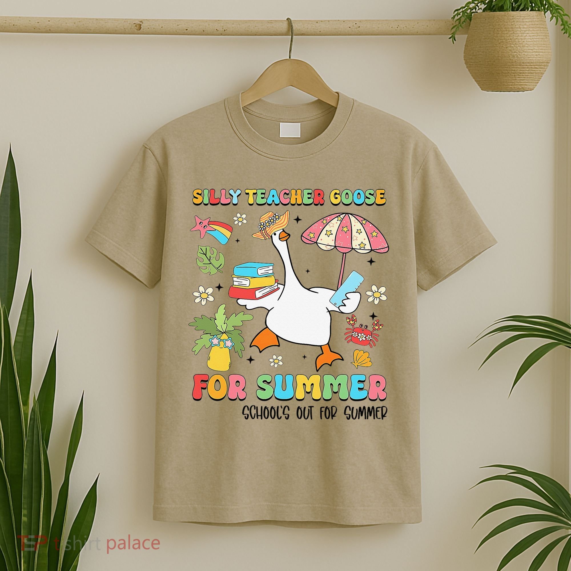 Silly Teacher Goose On The Loose Summer T-Shirt