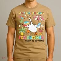 Silly Teacher Goose On The Loose Summer T-Shirt thumb 3