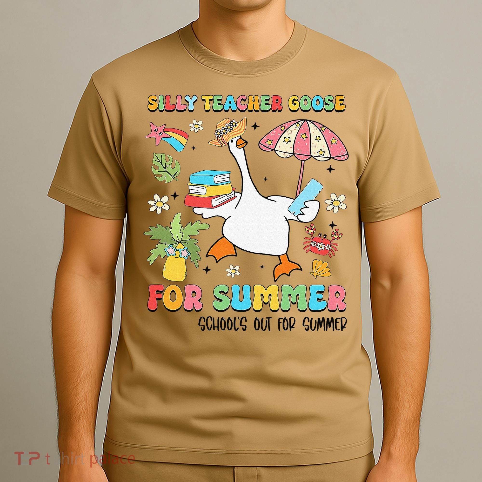 Silly Teacher Goose On The Loose Summer T-Shirt