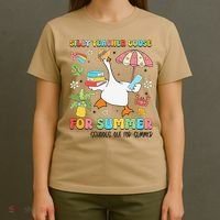 Silly Teacher Goose On The Loose Summer T-Shirt thumb 4