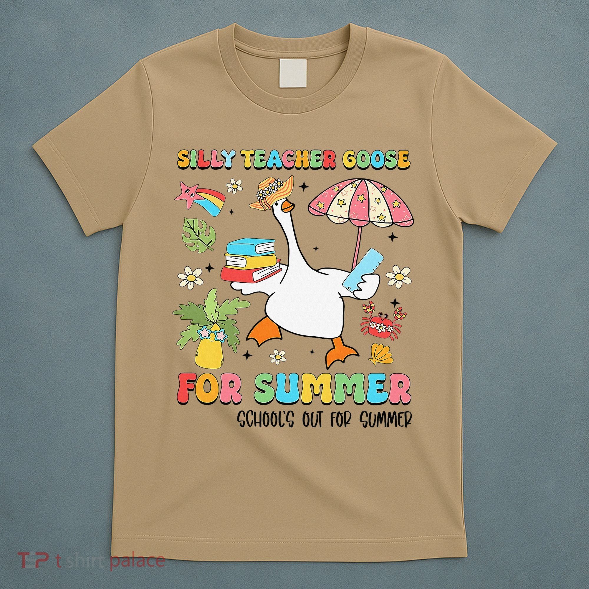 Silly Teacher Goose On The Loose Summer T-Shirt