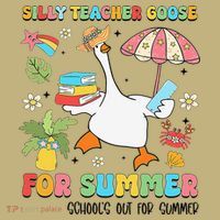 Silly Teacher Goose On The Loose Summer Mousepad thumb 1