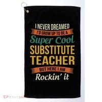 Substitute Teacher Gifts Funny Appreciation Golf Towel thumb 0