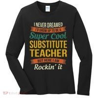 Substitute Teacher Gifts Funny Appreciation Women's Long Sleeve Shirt thumb 0