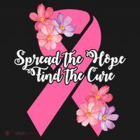 Spread The Hope Find The Cure Breast Cancer Floral Ribbon Women's Hoodie thumb 2