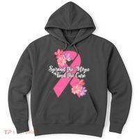 Spread The Hope Find The Cure Breast Cancer Floral Ribbon Hoodie thumb 0