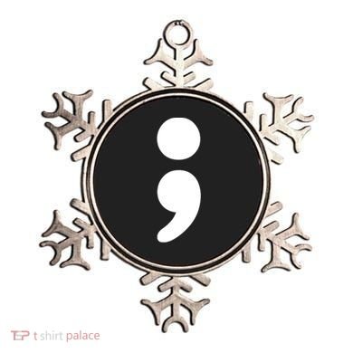 Semicolon Tal Health Matters Awareness Month Gift Ornament