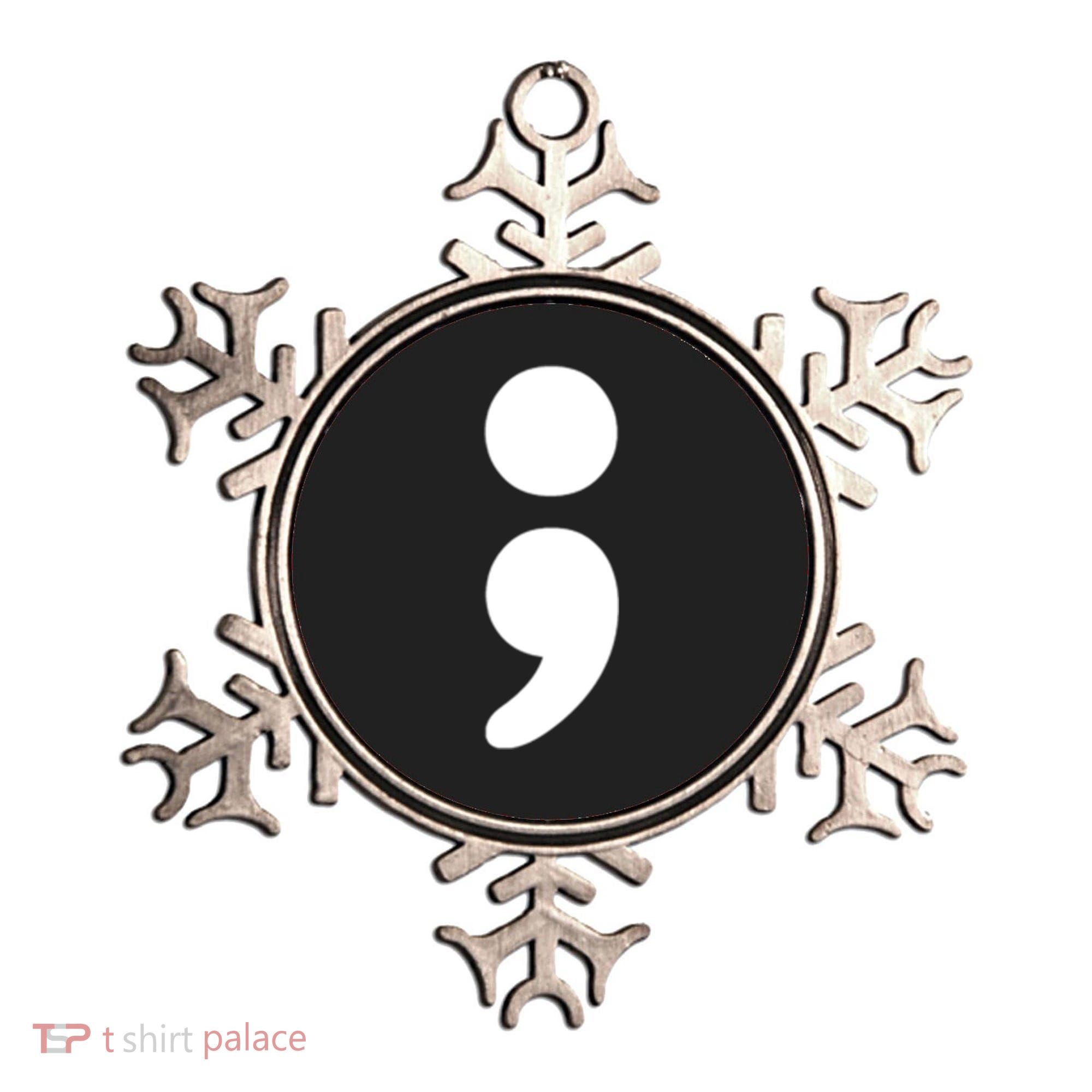 Semicolon Tal Health Matters Awareness Month Gift Ornament