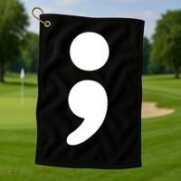 Semicolon Tal Health Matters Awareness Month Gift Golf Towel thumb 1