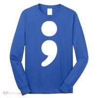 Semicolon Tal Health Matters Awareness Month Gift Long Sleeve Shirt thumb 0