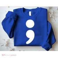 Semicolon Tal Health Matters Awareness Month Gift Sweatshirt thumb 2