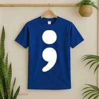Semicolon Tal Health Matters Awareness Month Gift T-Shirt thumb 2