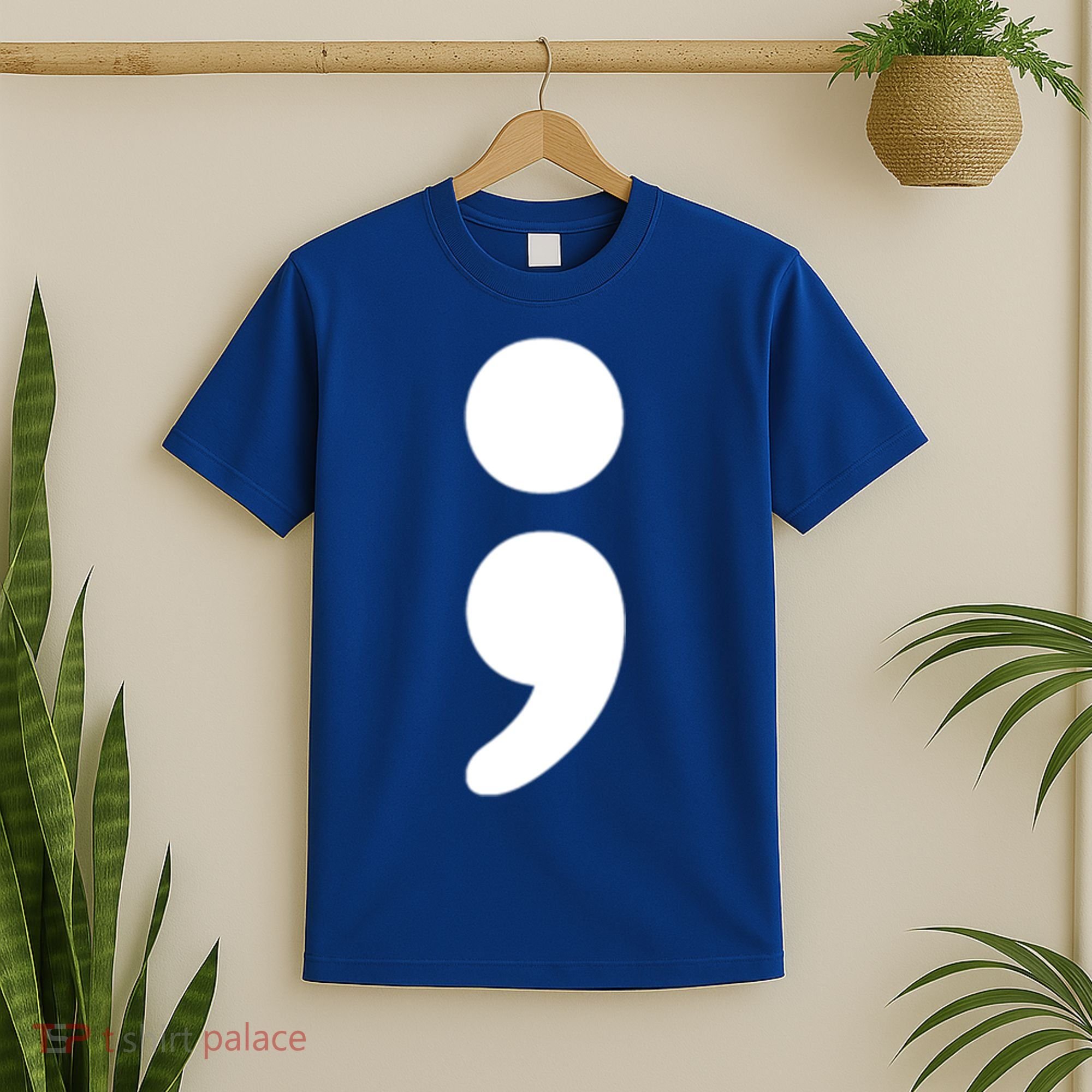 Semicolon Tal Health Matters Awareness Month Gift T-Shirt