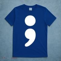 Semicolon Tal Health Matters Awareness Month Gift T-Shirt thumb 5
