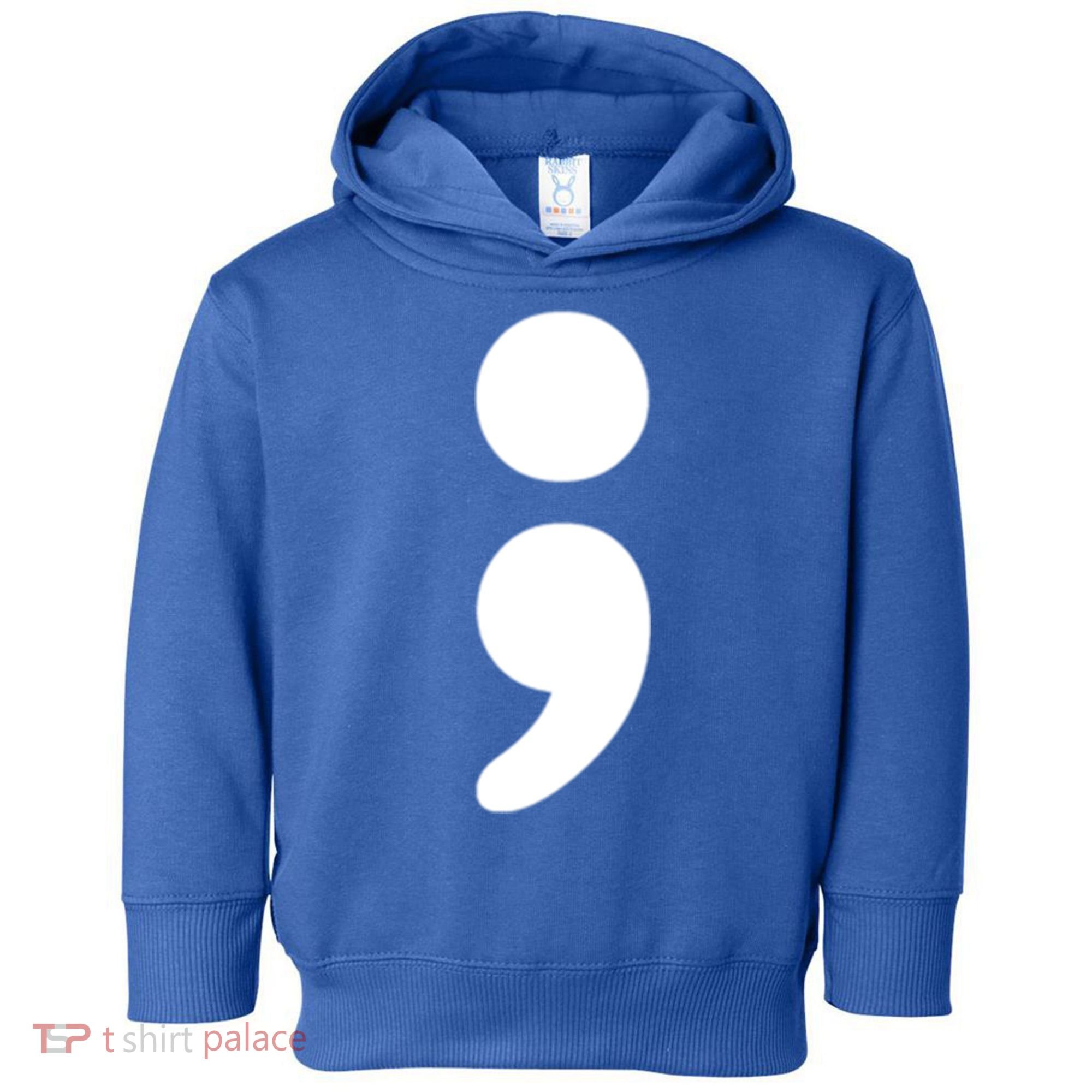Semicolon Tal Health Matters Awareness Month Gift Toddler Hoodie
