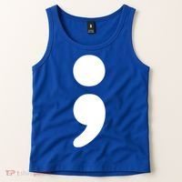 Semicolon Tal Health Matters Awareness Month Gift Tank Top thumb 2
