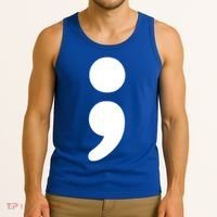 Semicolon Tal Health Matters Awareness Month Gift Tank Top thumb 3