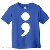 Semicolon Tal Health Matters Awareness Month Gift Toddler T-Shirt thumb 0