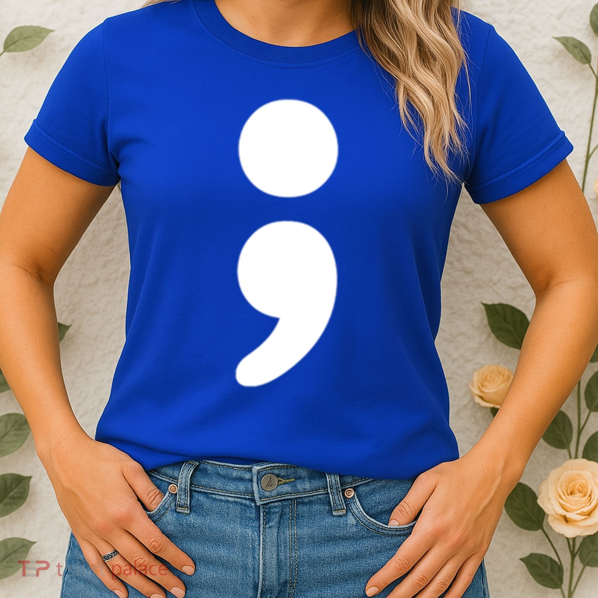 Semicolon Tal Health Matters Awareness Month Gift Women's T-Shirt