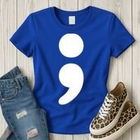 Semicolon Tal Health Matters Awareness Month Gift Women's T-Shirt thumb 3