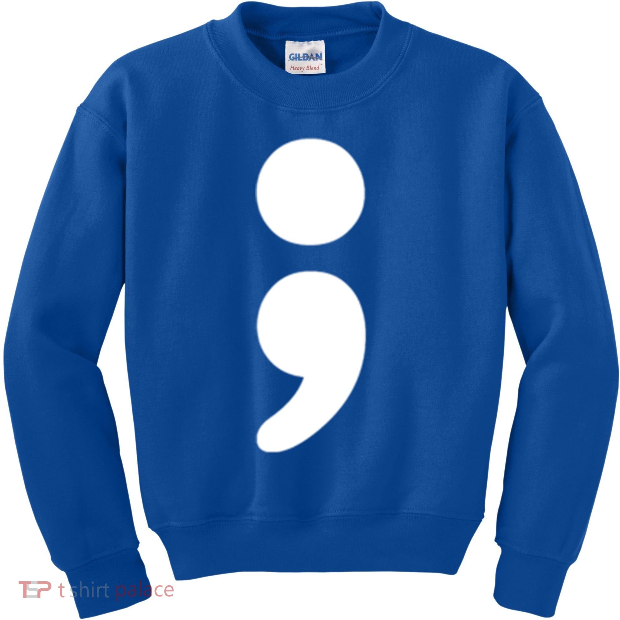 Semicolon Tal Health Matters Awareness Month Gift Kids Sweatshirt