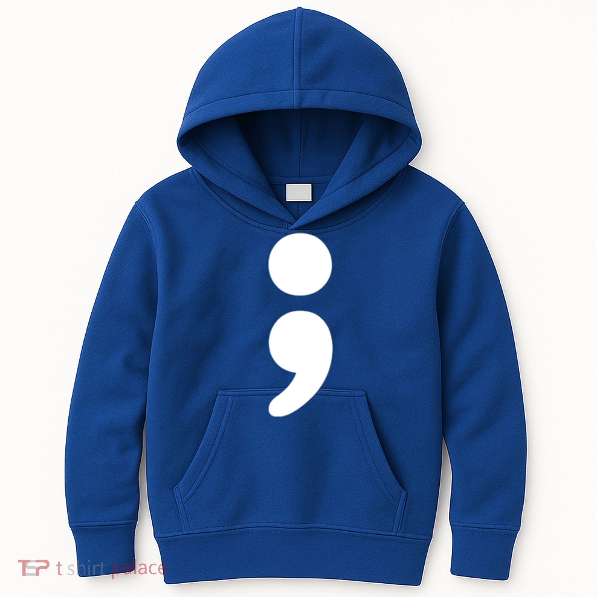 Semicolon Tal Health Matters Awareness Month Gift Kids Hoodie