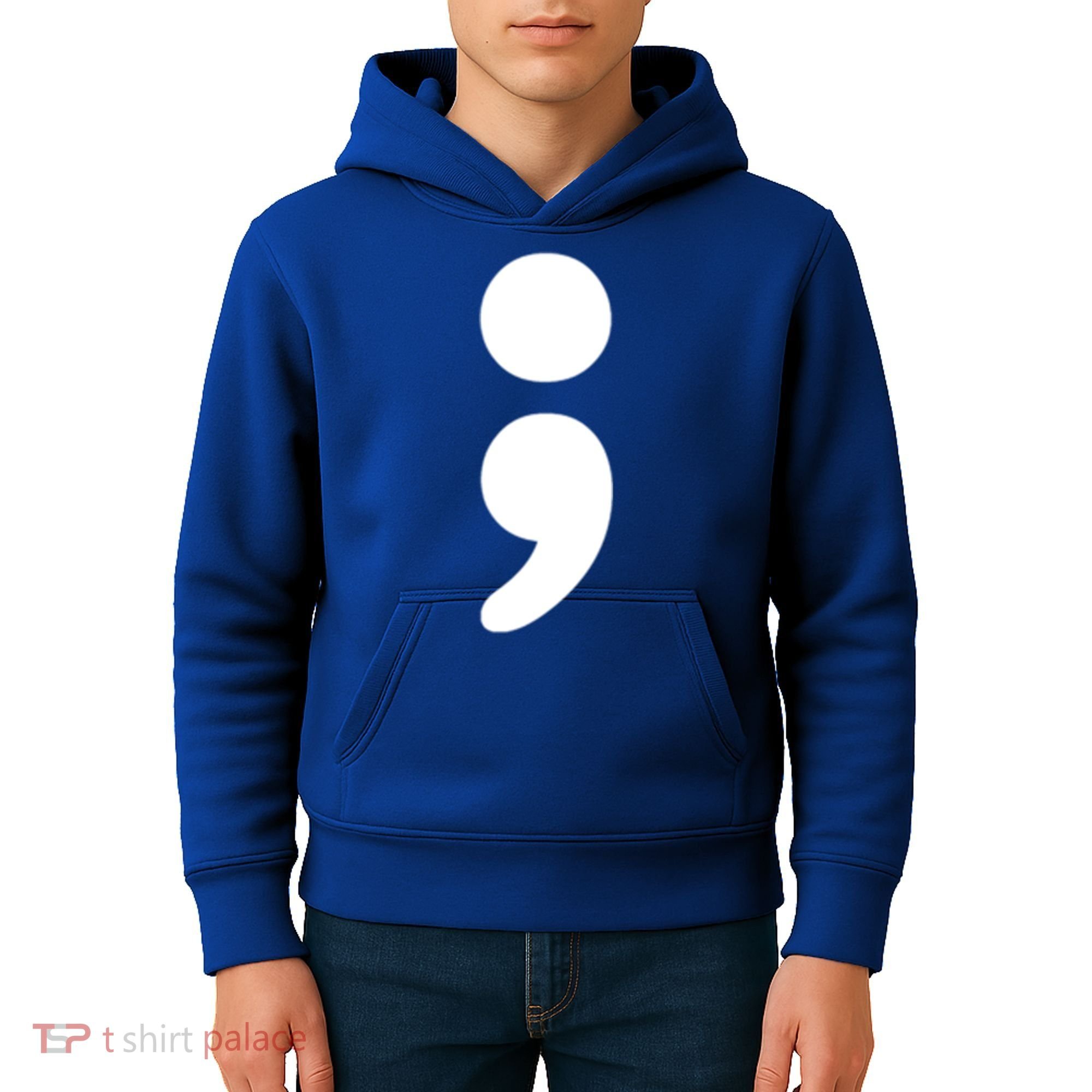 Semicolon Tal Health Matters Awareness Month Gift Kids Hoodie