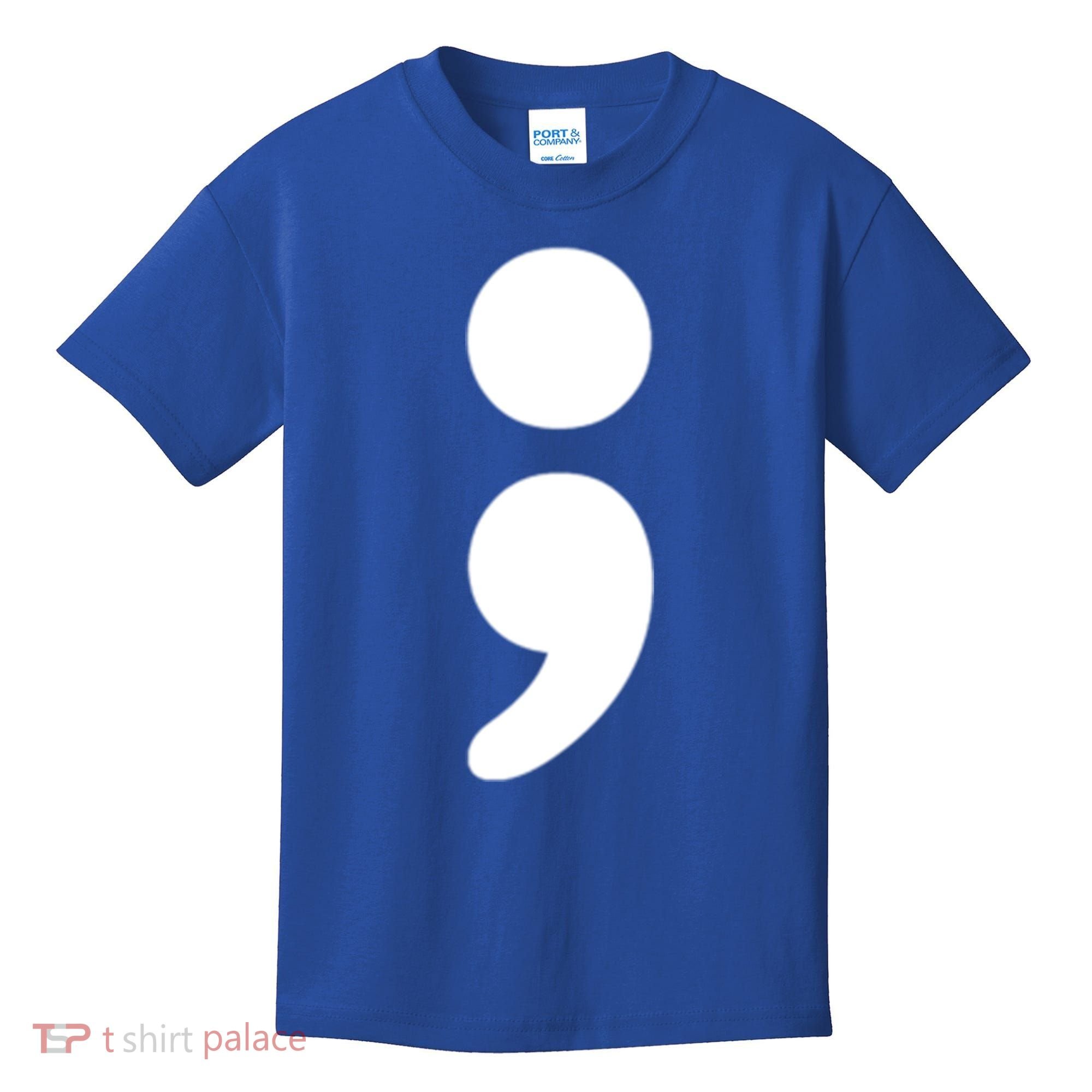 Semicolon Tal Health Matters Awareness Month Gift Kids T-Shirt