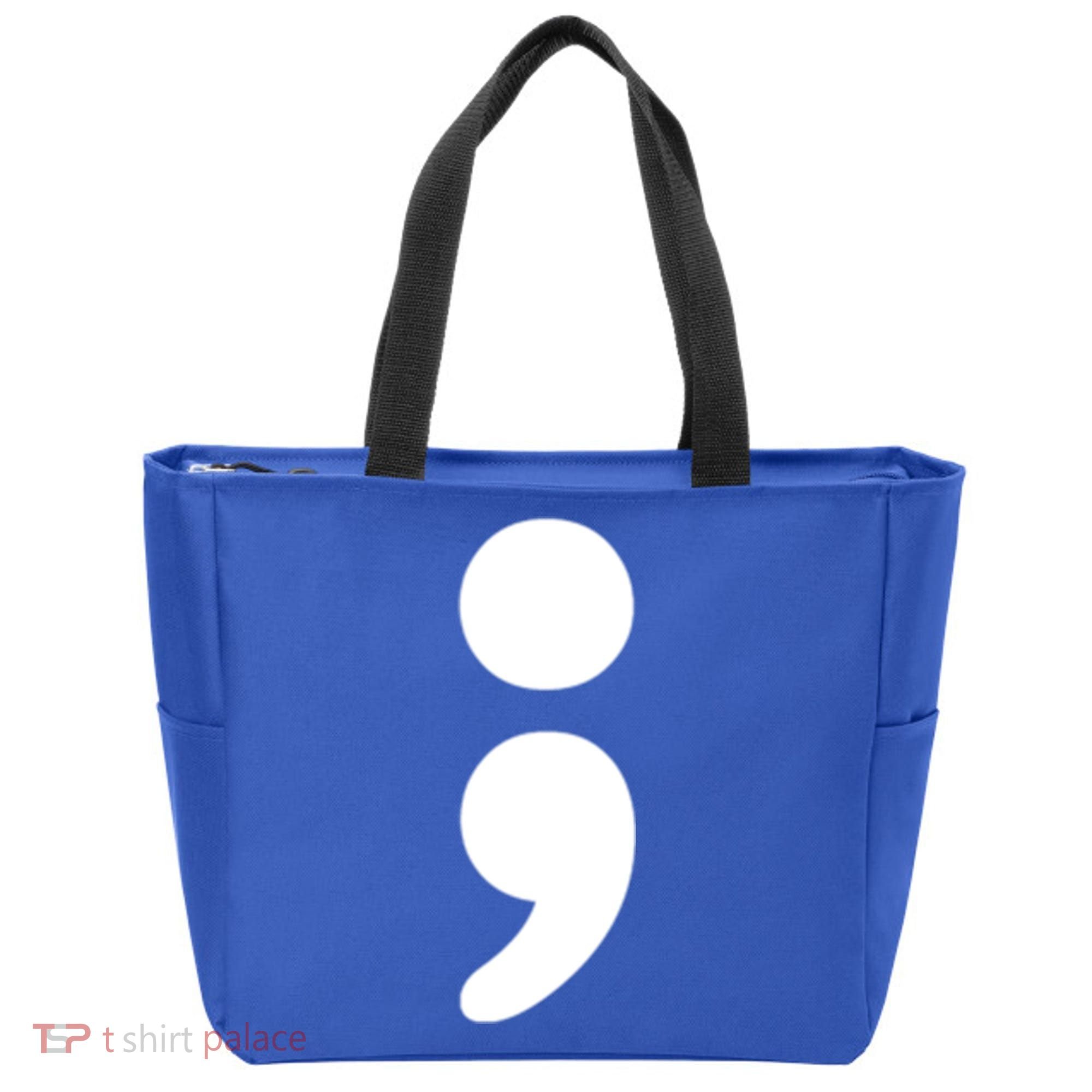 Semicolon Tal Health Matters Awareness Month Gift Tote Bag