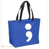 Semicolon Tal Health Matters Awareness Month Gift Tote Bag thumb 2